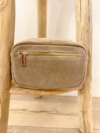 Suède classic crossbody bag - beige