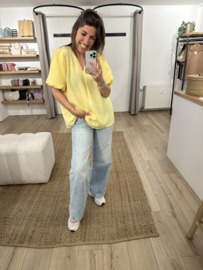Puff V-tee Azzurro - yellow