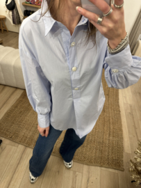 Cotton stone blouse - blue light