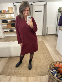 Zip pull dress Azzurro - bordeaux