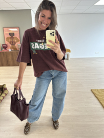 Vegas oversized tee - bordeaux