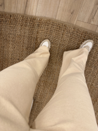 Cotton straight pants Azzurro - beige
