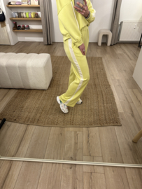 Soft stripe stitch pants Azzurro - lime