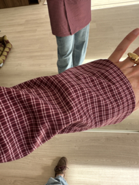 Check split blazer - bordeaux