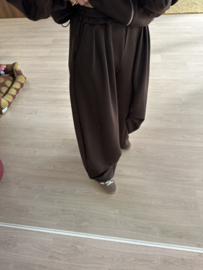 Soft zipper cord set - dark brown