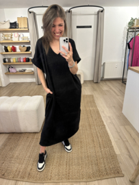 Jog sweaterdress Azzurro - black
