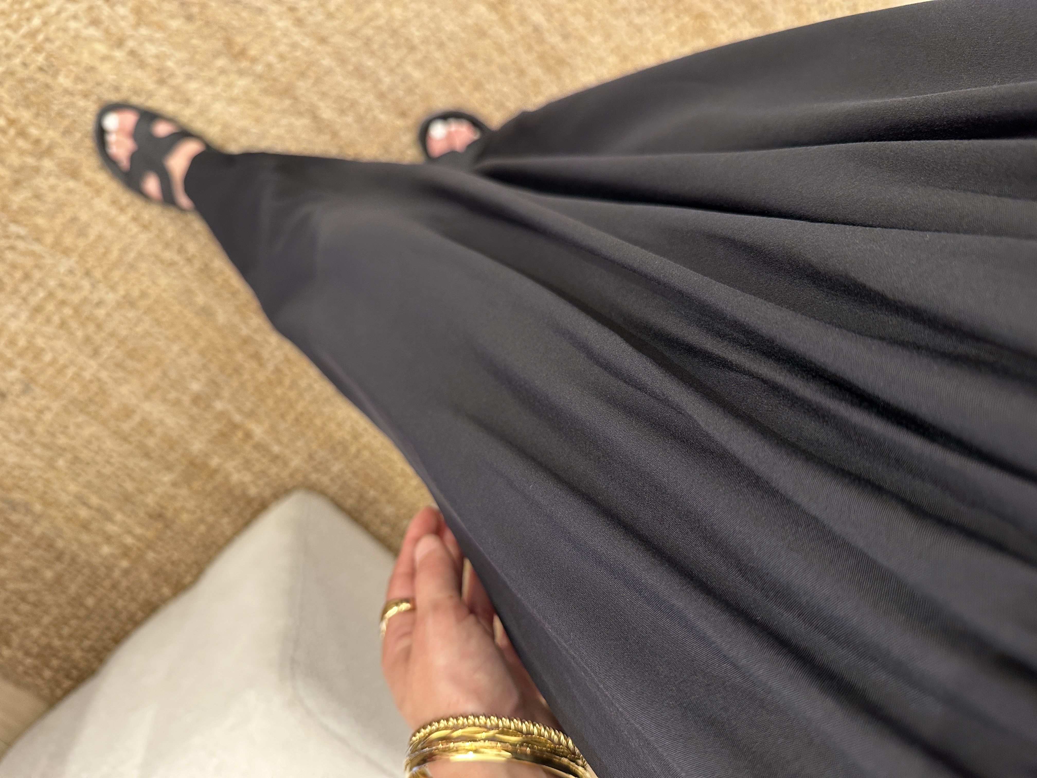 Female maxi dress Azzurro - black