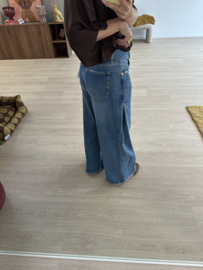 Wide leg jeans Queen Hearts - mid blue