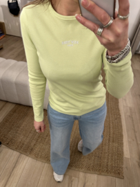 New york longsleeve Azzurro - lime light
