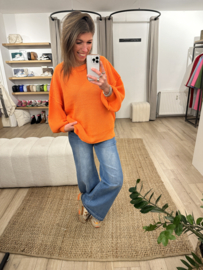 Knitted pull Azzurro - orange