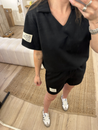 Comfy short set - black
