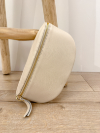 Leather bum bag - naturel