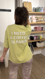 Text back tee Azzurro - lime