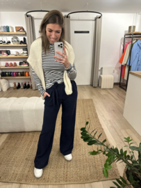 Basic ceintuur pants Azzurro - dark blue