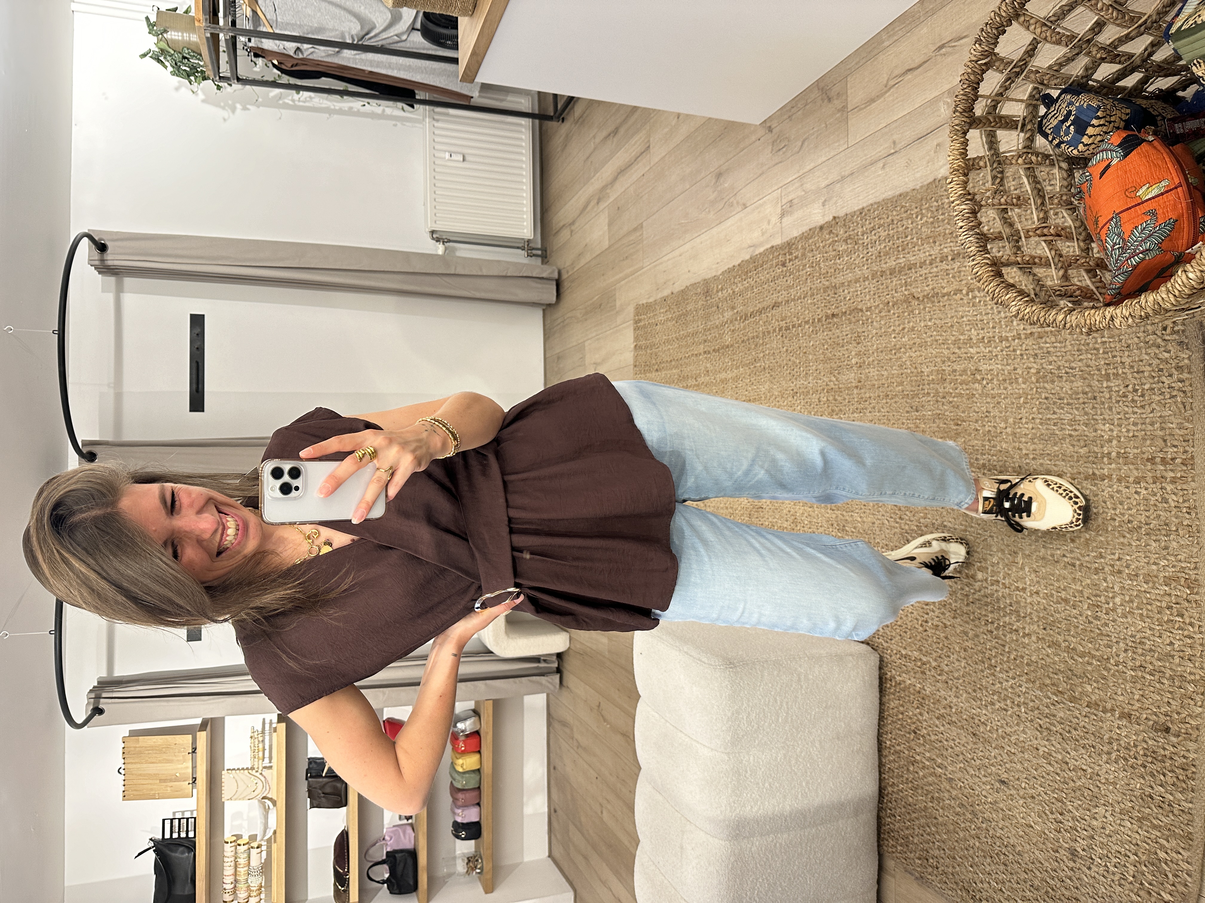 Buckle top Ambika - dark brown