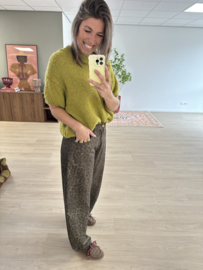 Print cargo barrel pants Azzurro - dark brown