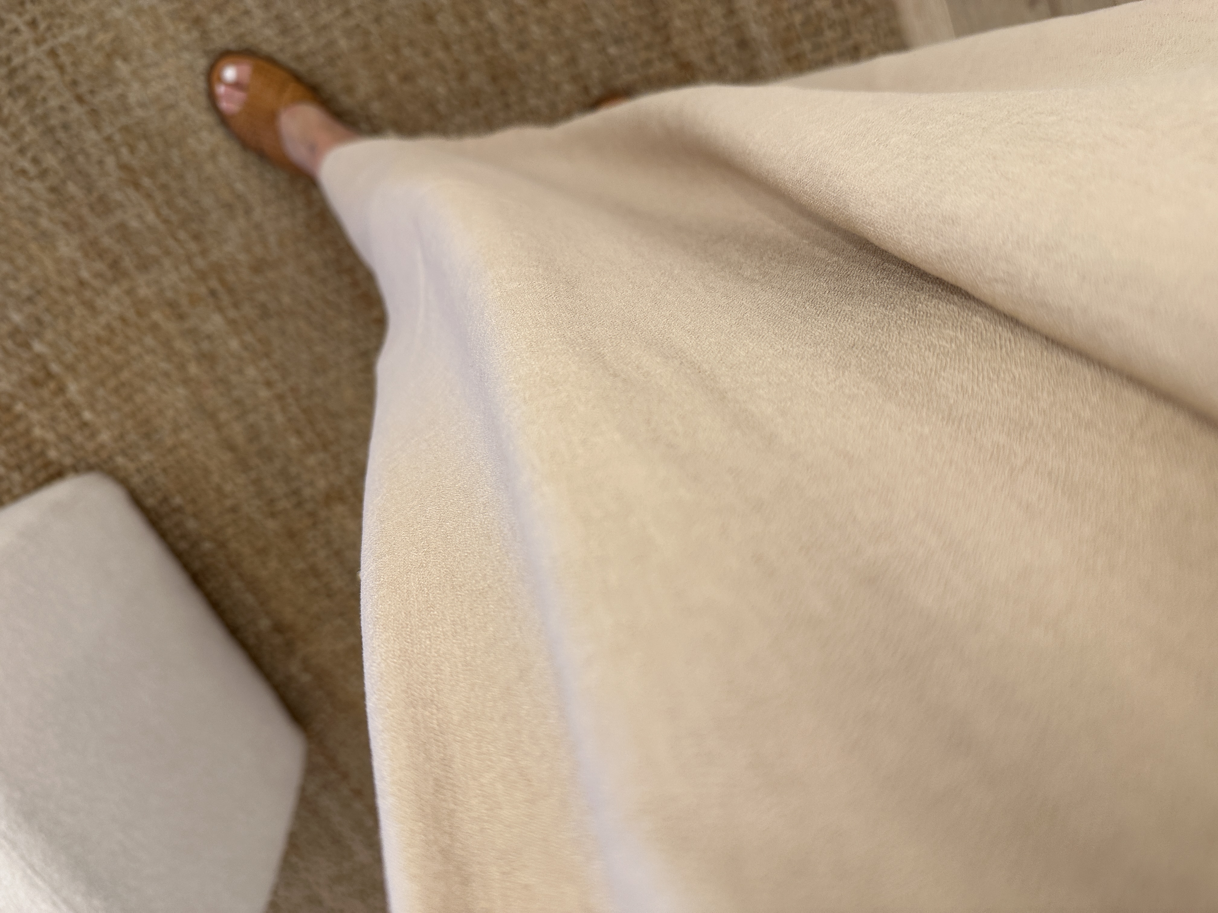 Long V-dress Azzurro - beige
