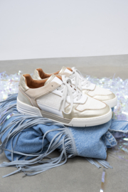 DWRS LABEL Rugby raffia sneaker - sand/champagne