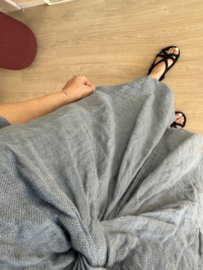 Linen knot dress - blue