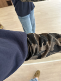 Camo double tee - dark blue