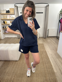 Comfy short set - dark blue