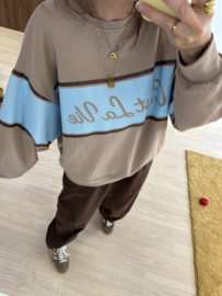 La vie sweater - beige/light blue