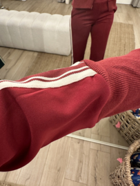 Stripe jacket Azzurro - dark red