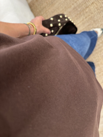 Text stud tee Ambika - dark brown