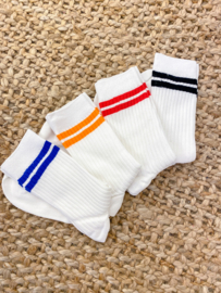 Stripe sock - red