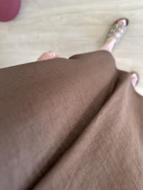 V-blouse pocket dress Azzurro - dark brown
