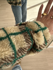 Teddy check jacket - beige