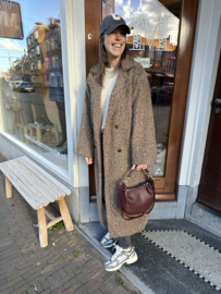 Leather chique bag - bordeaux