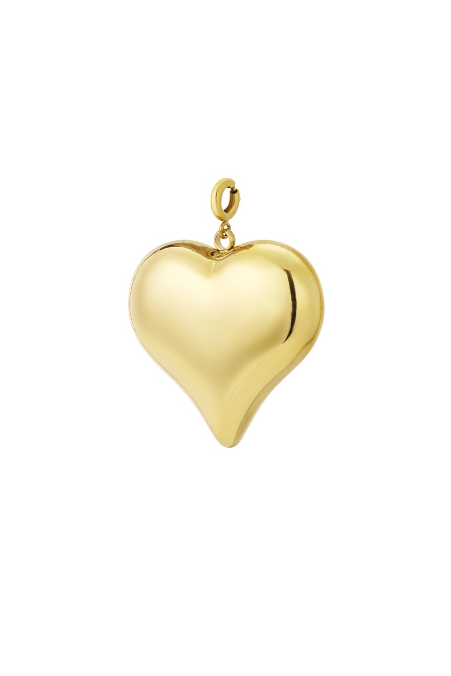 Big heart charm - gold
