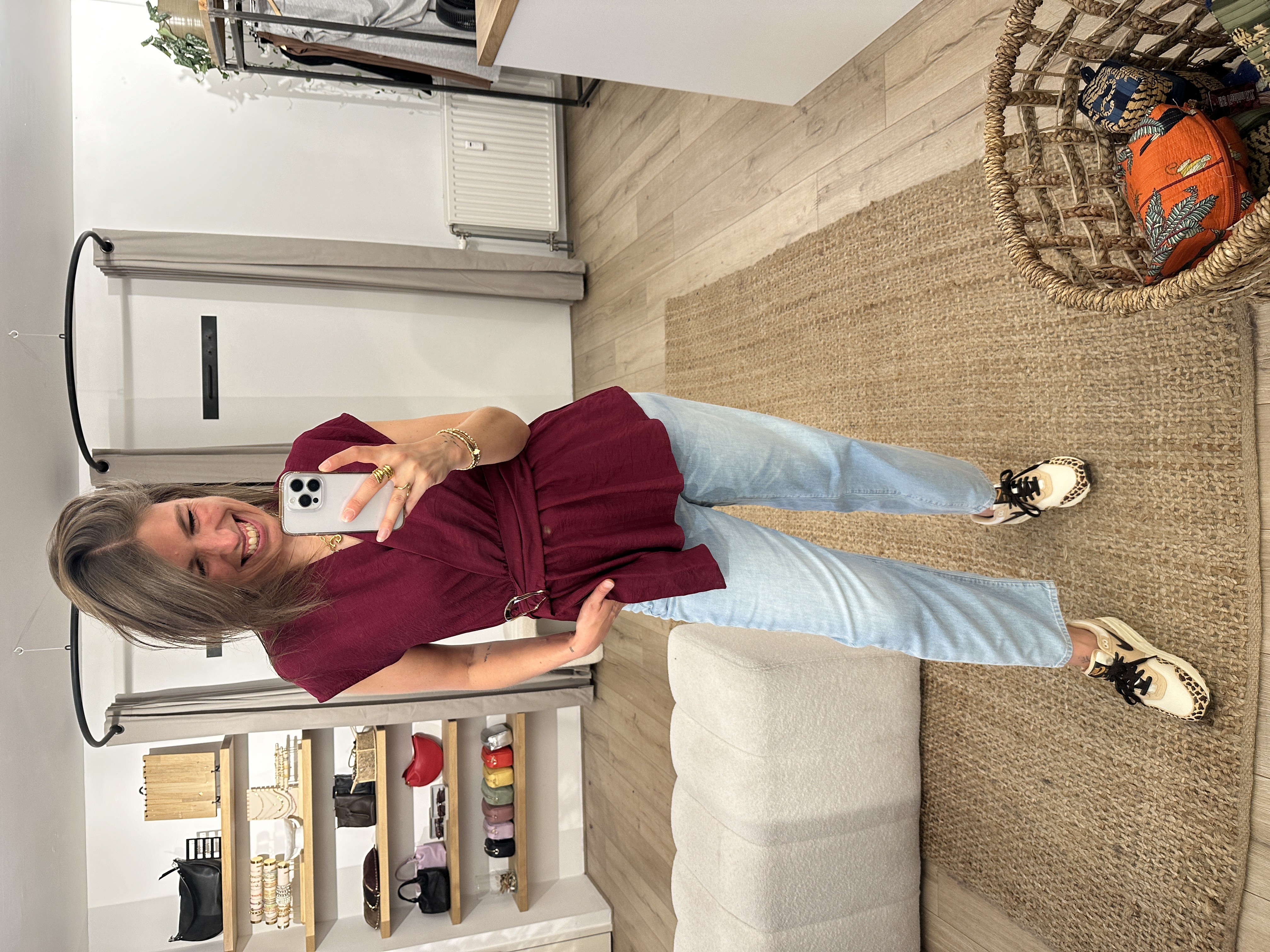 Buckle top Ambika - bordeaux