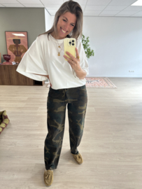Camo barrel jeans Laulia - army green