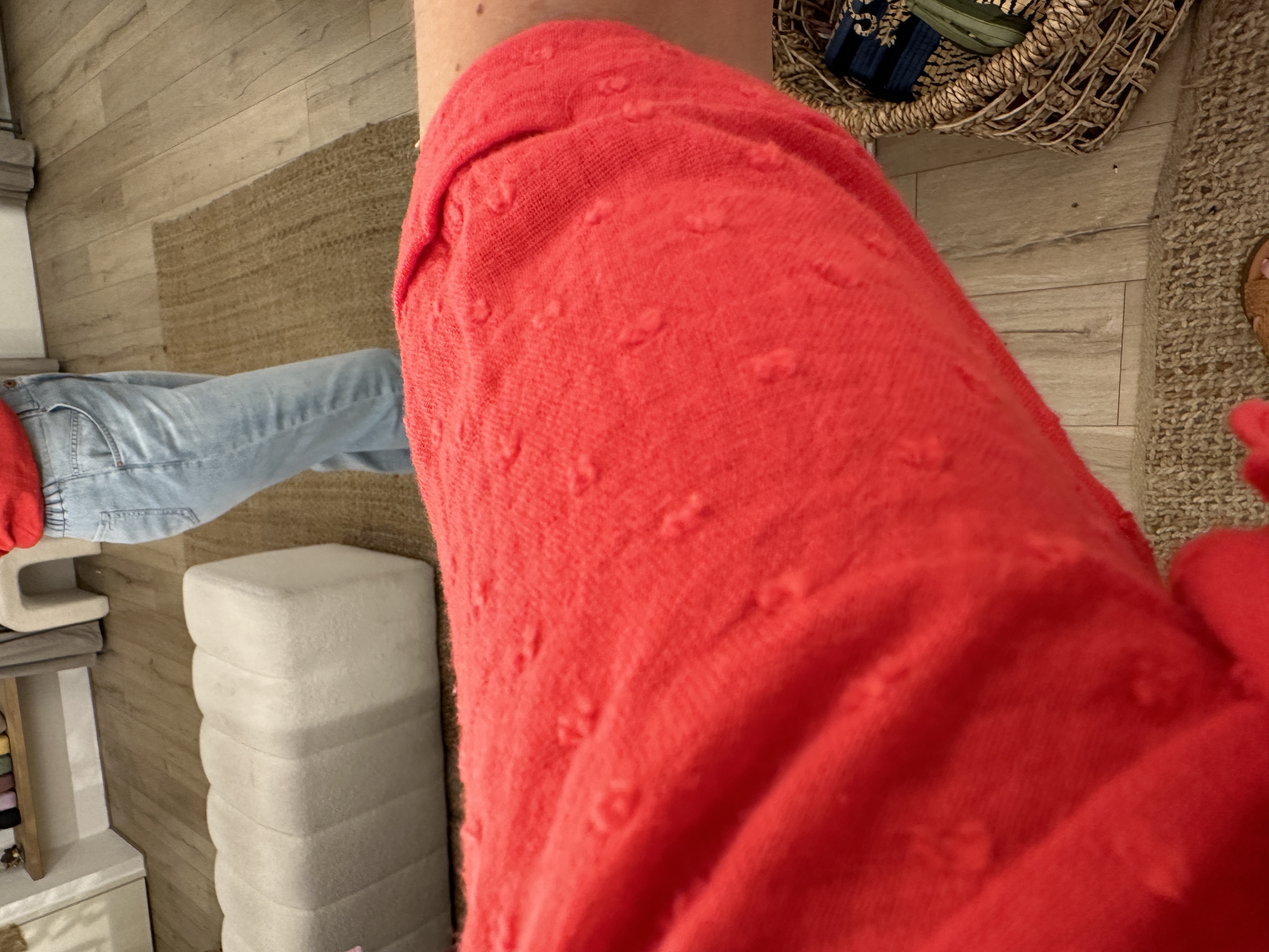 Dot shortsleeve blouse Azzurro - red