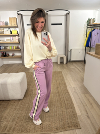 Stripe pantalon Azzurro - lila