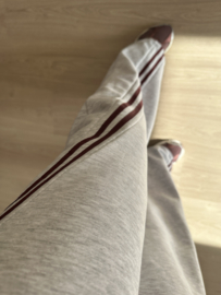 Stripe sweat pants Azzurro - grey/bordeaux