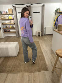 Print longsleeve Azzurro - lila