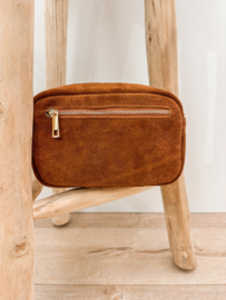 Suède classic crossbody bag - camel