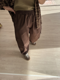 Parachut cord pants Azzurro - dark brown