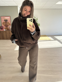 Autumn mantel short jacket - dark brown