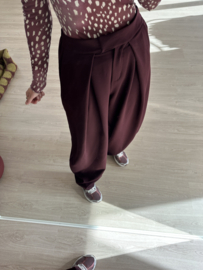Pantalon fold Ambika - bordeaux