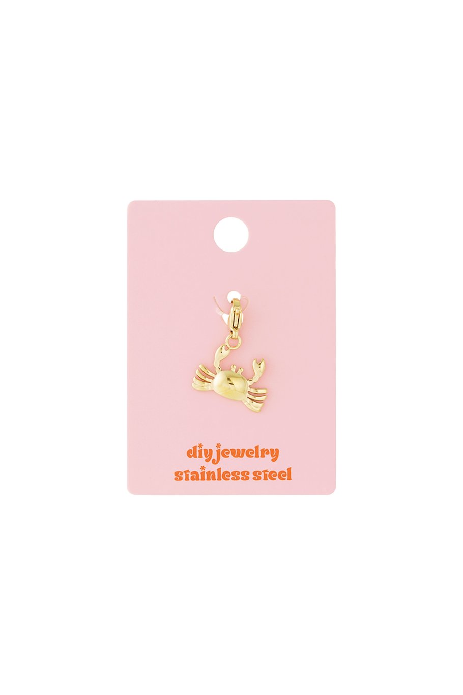 Crab jewelry charm - gold