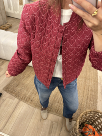 Heart jacket Azzurro - bordeaux