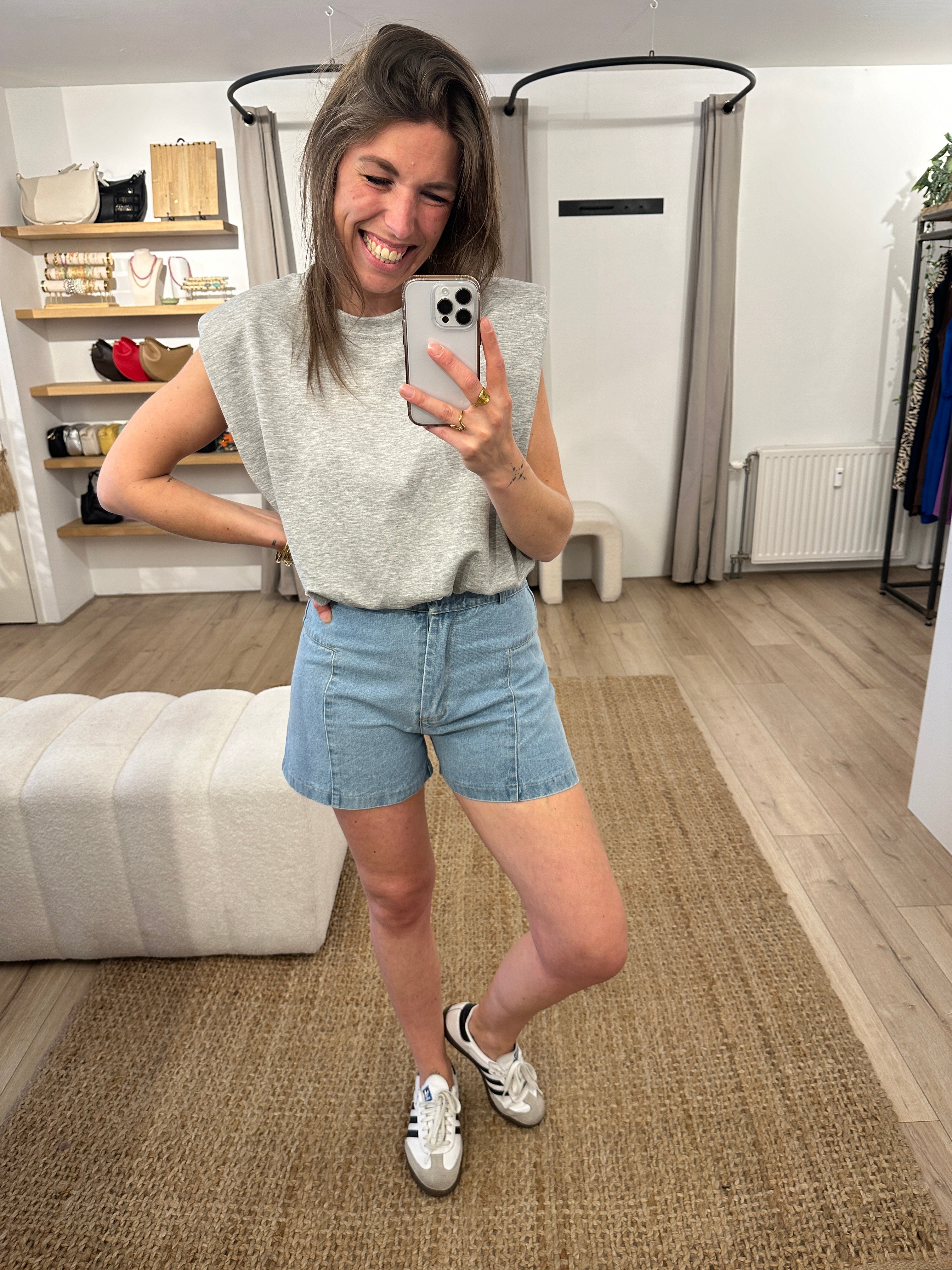 Denim short pants Azzurro - blue light