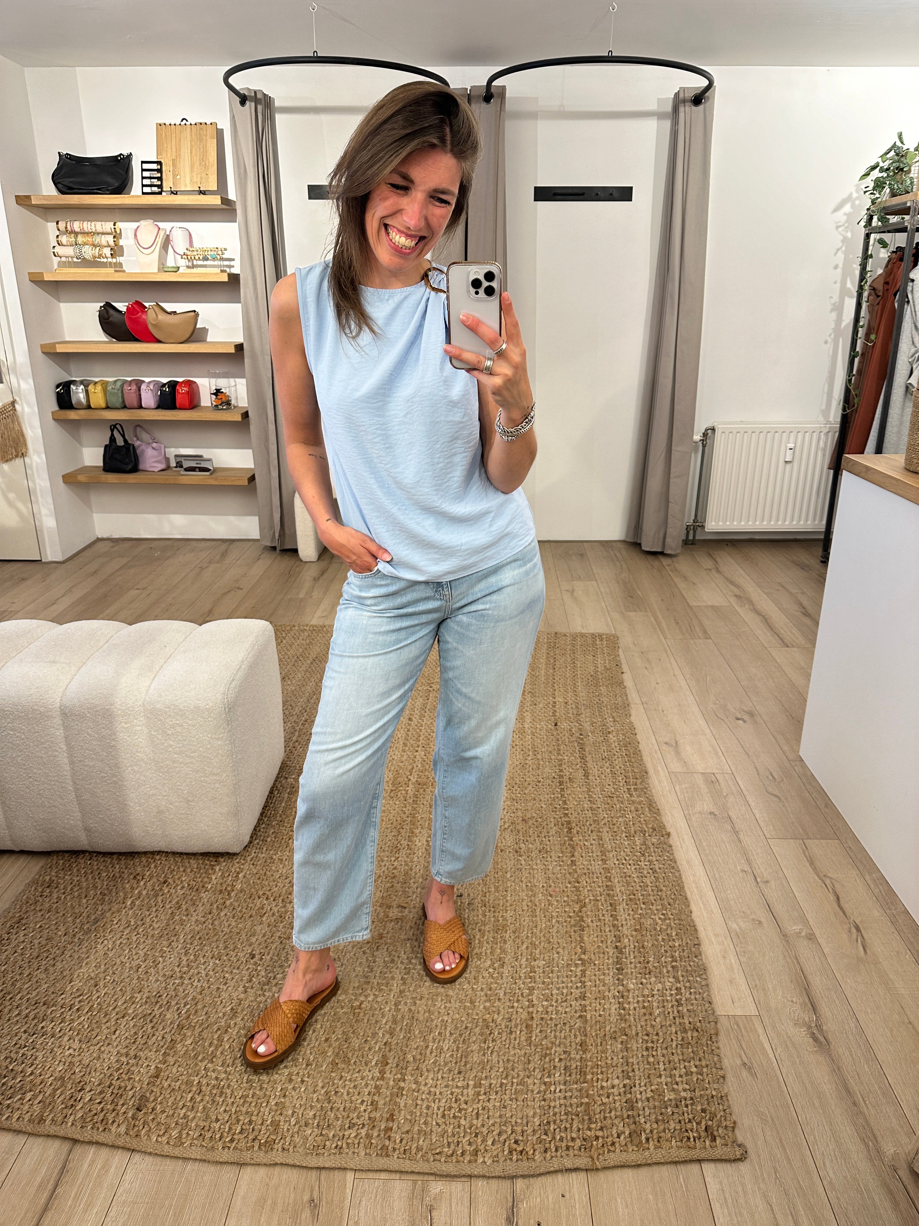 Buckle top Azzurro - blue light