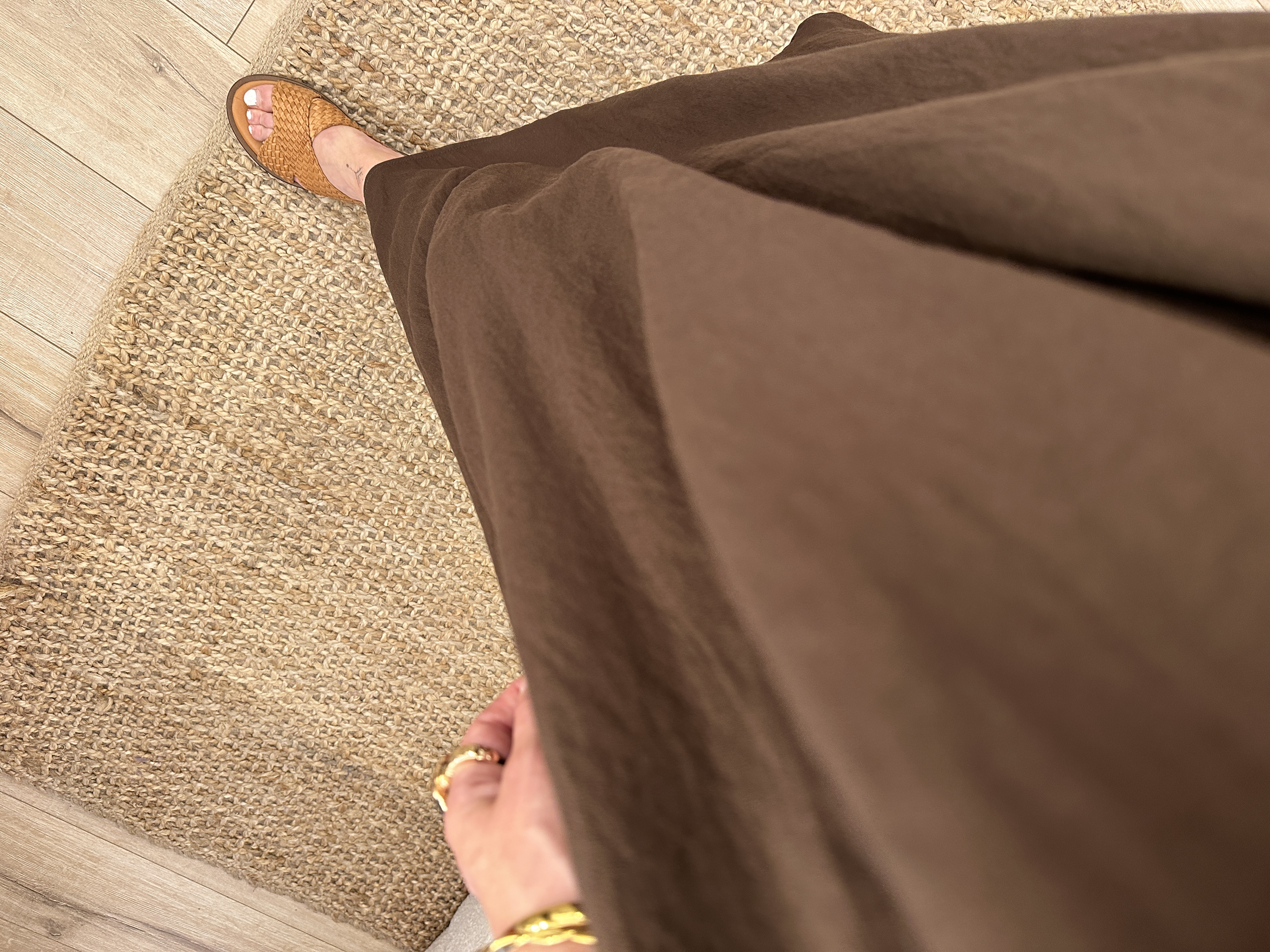 Long bow dress Azzurro - dark brown