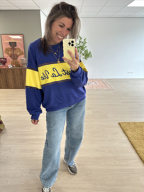 La vie sweater - cobalt/yellow