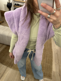 Fur gilet Azzurro - lila